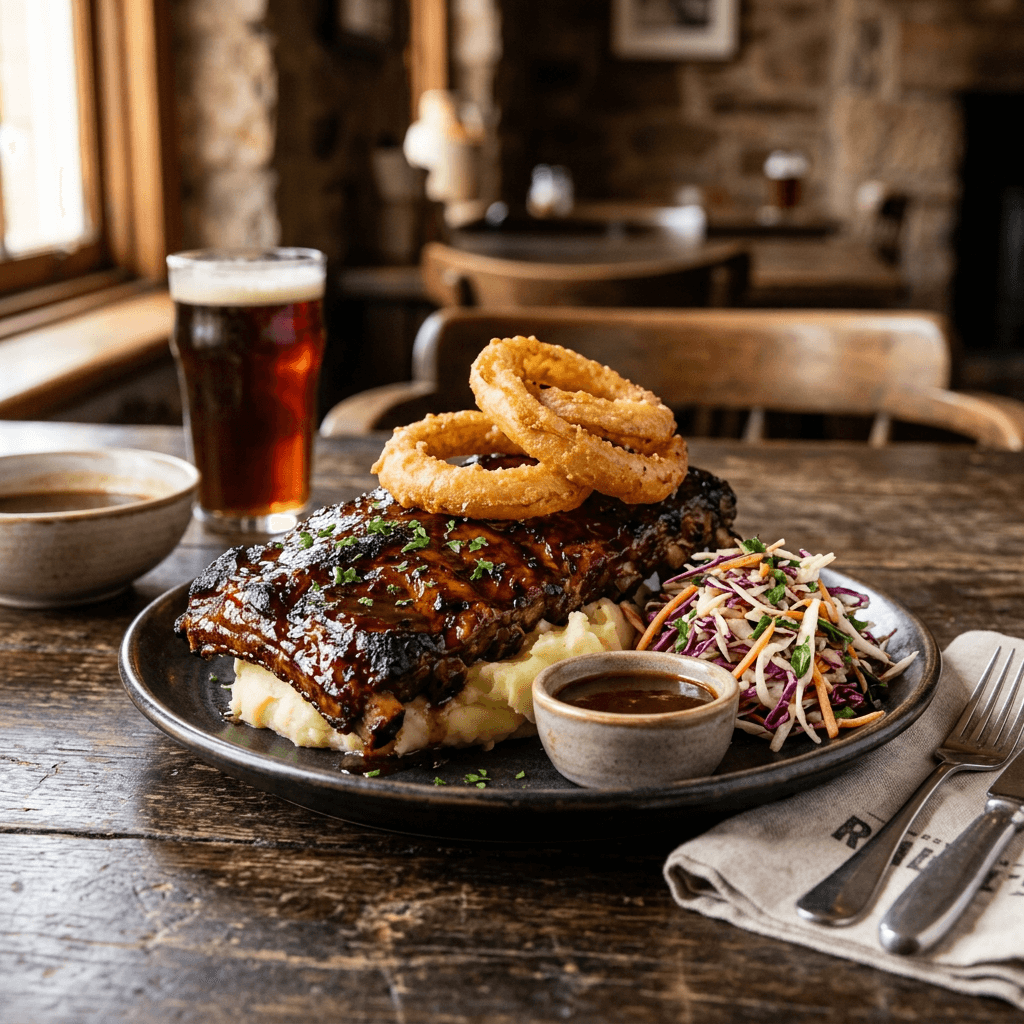 Bourbon-Glazed Sticky Pork Ribs